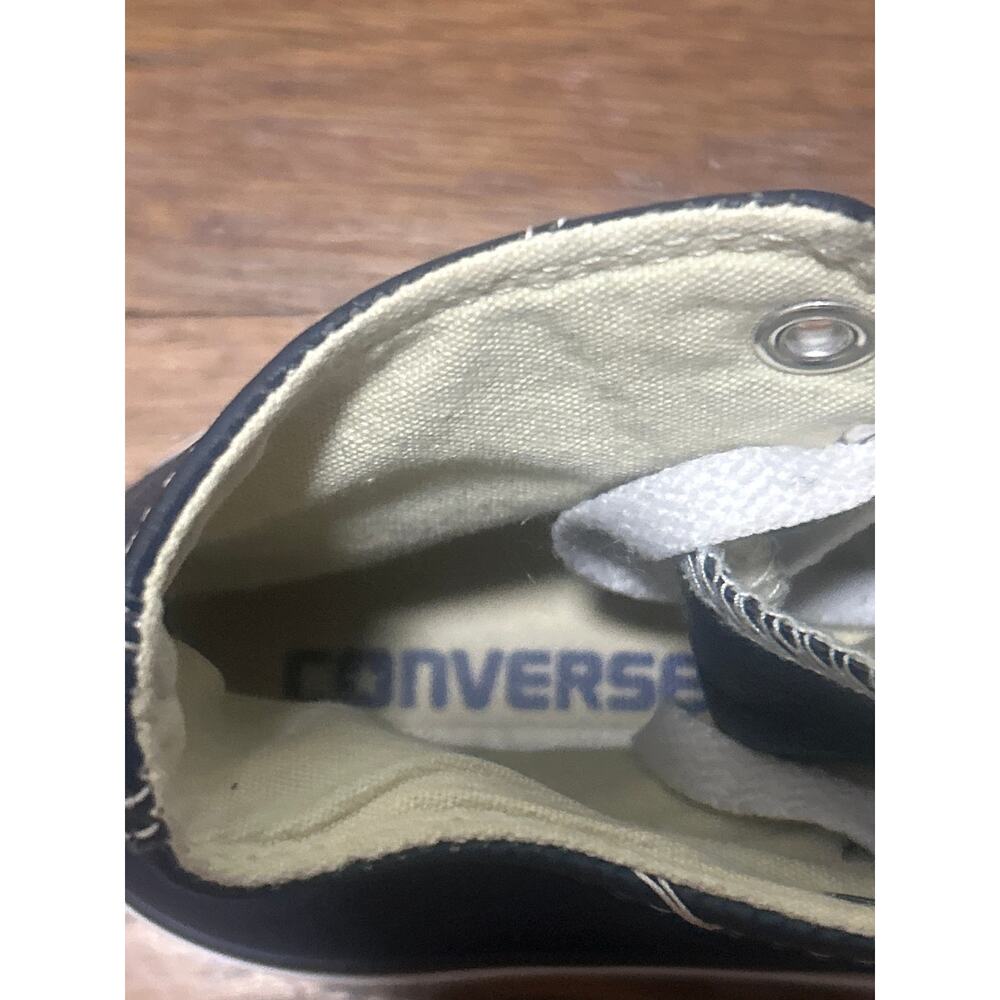 Converse Chuck Taylor All Star Leather High Top Navy Sneakers M 4.5 W 6.5 - Picture 5 of 8